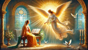-A-vibrant-and-spiritual-depiction-of-The-Annunciation-capturing-the-moment-where-the-Angel-Gabriel-announces-to-Mary-her-divine-role-Mary-is-depicte